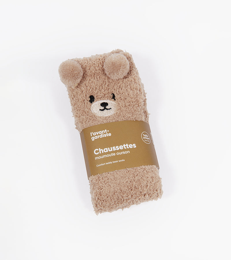 Chaussettes ourson en moumoute