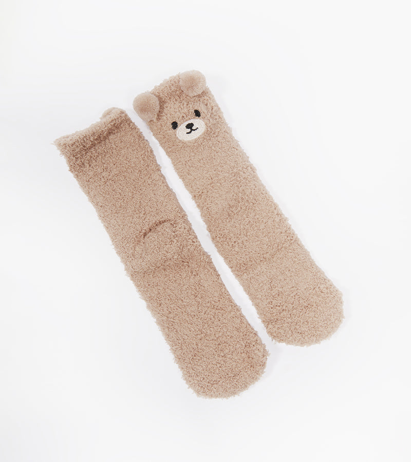Chaussettes ourson en moumoute