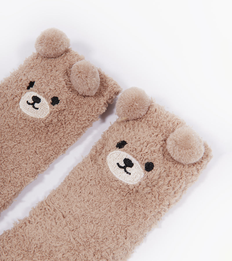 Chaussettes ourson en moumoute