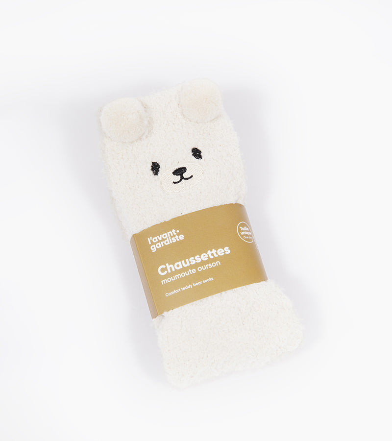Chaussettes ourson en moumoute