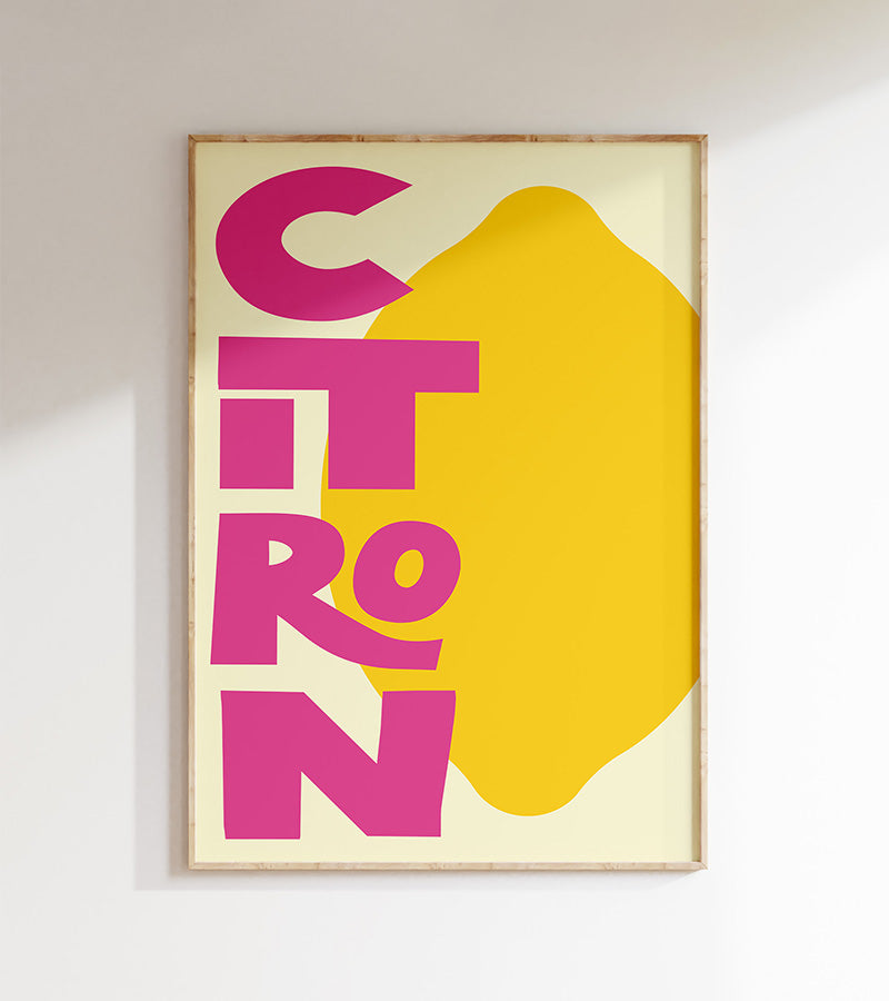Citron - Affiche A3  Inoui affiches
