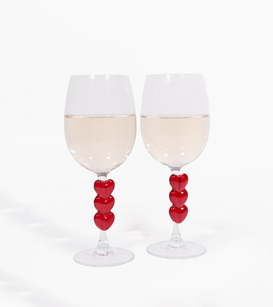 Coffret de deux verres à vin love