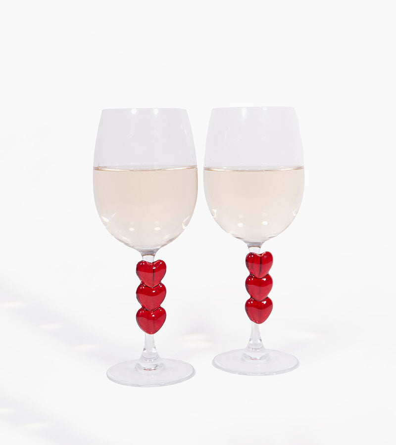 Coffret de deux verres à vin love