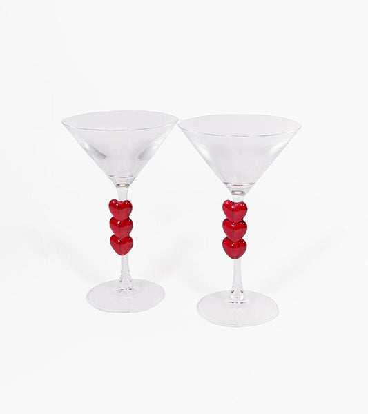 Coffret de deux verres à cocktail love