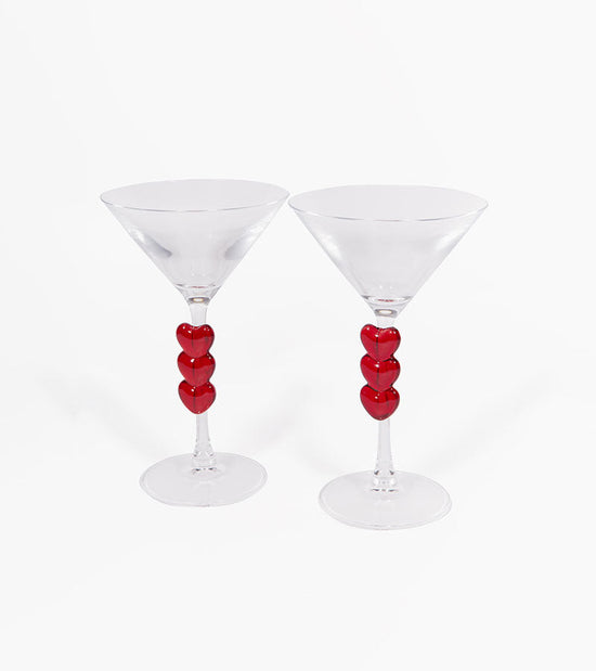 Coffret de deux verres à cocktail love