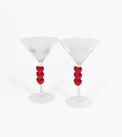 Coffret de deux verres à cocktail love