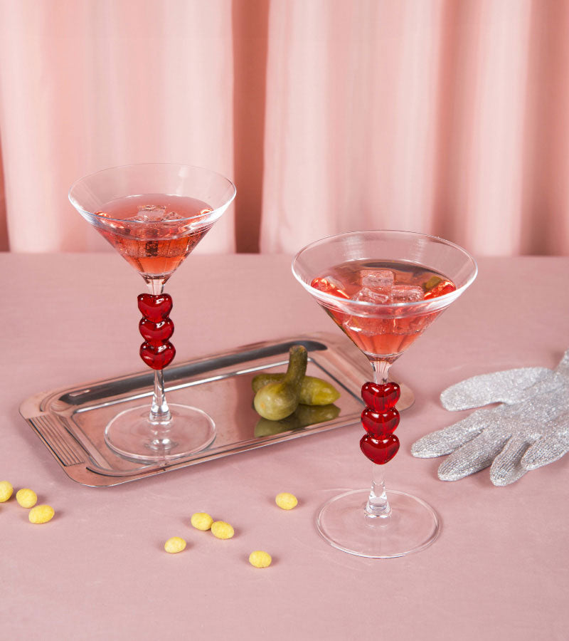 Coffret de deux verres à cocktail love