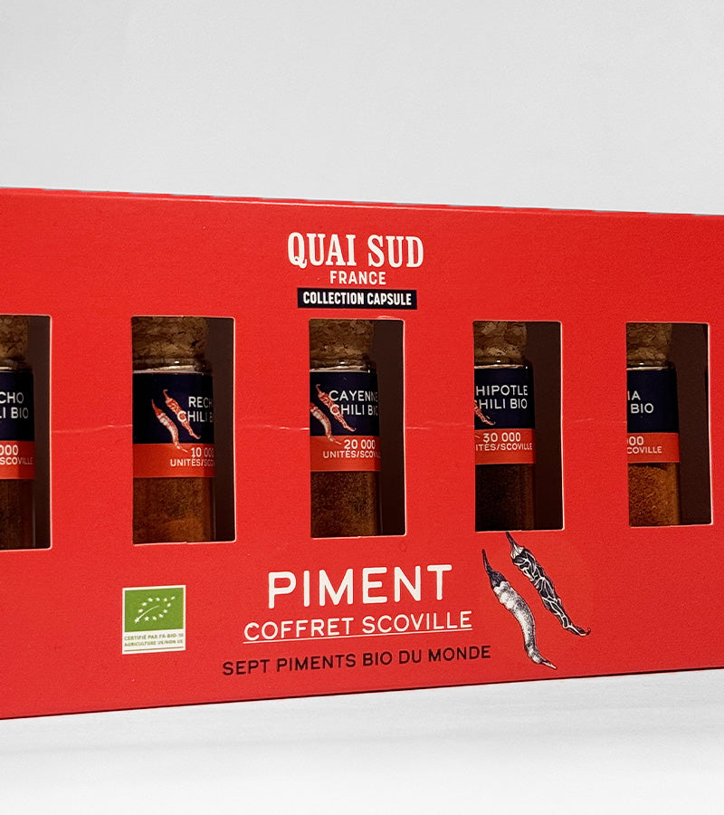 Coffret de piments - Echelle de Scoville