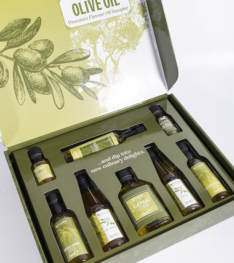 Cofanetto gourmet di oli extravergine d’oliva aromatizzati