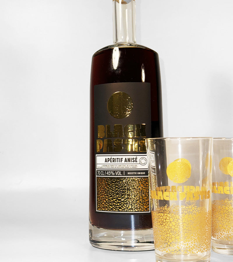 Coffret Pastis noir & verres