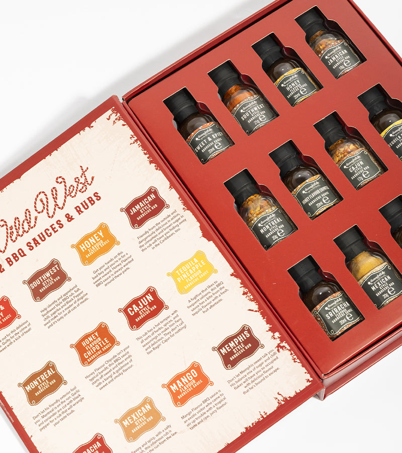 Cofanetto BBQ con salse e spezie : 12 gusti