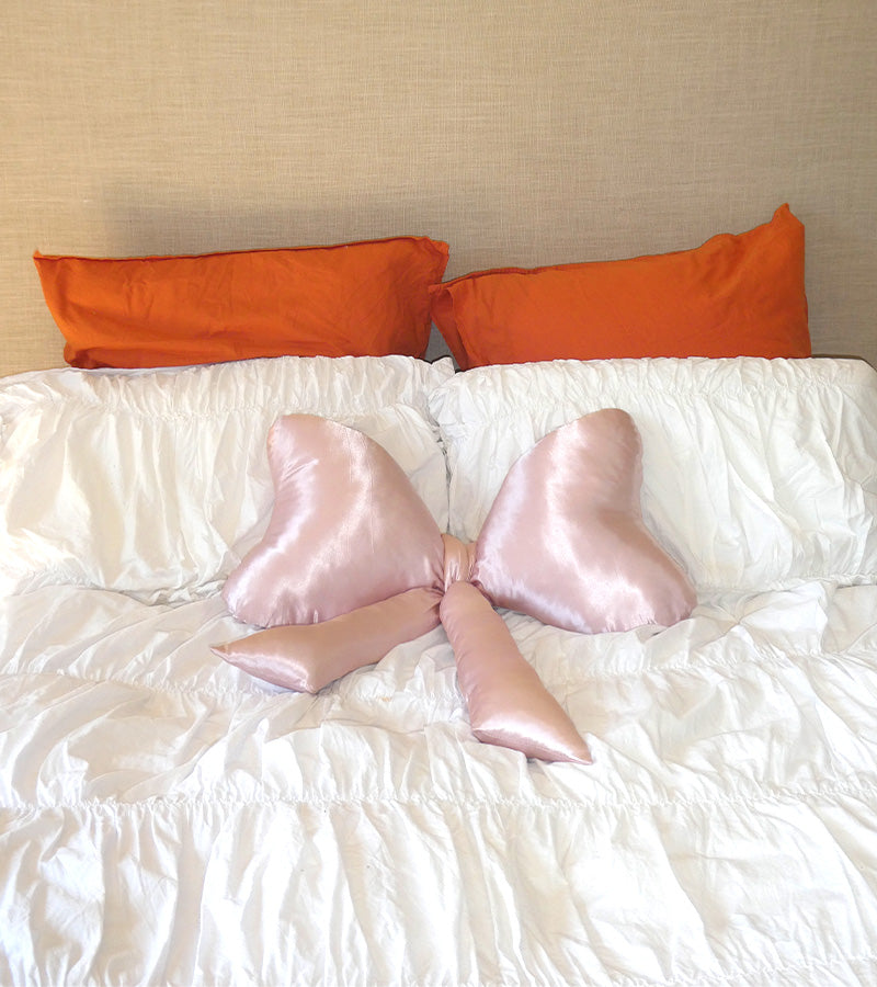 Coussin noeud XL en satin