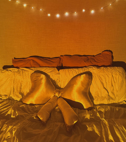 Coussin noeud XL en satin