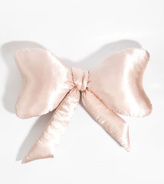 Coussin noeud XL en satin