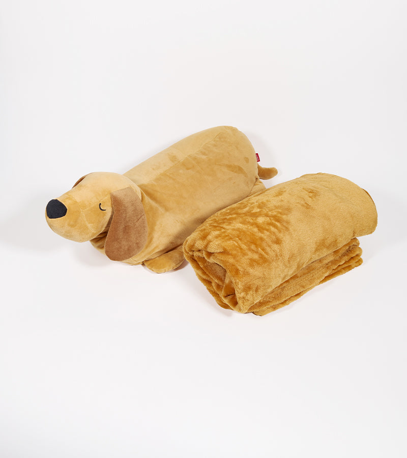 Cuscino bassotto 2 in 1 con coperta
