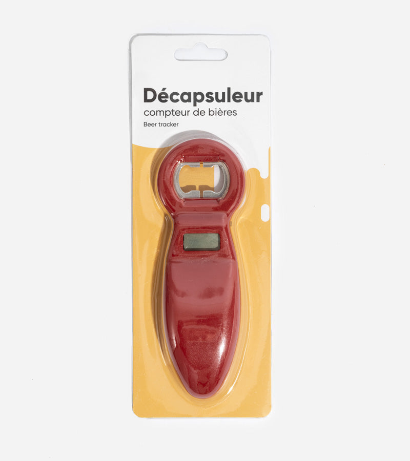 Apribottiglie con contatore di birre