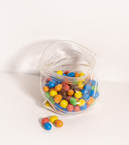 Bocal en verre façon sachet zippé  Fred and Friends