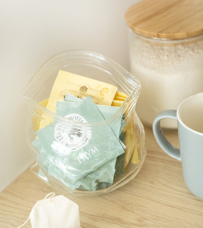 Bocal en verre façon sachet zippé  Fred and Friends