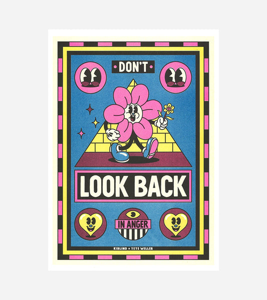 Poster A3 Don't Look Back in Anger, Oasis - Kiblind Atelier