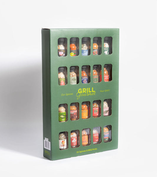 Scatola di spezie per barbecue, set da 20