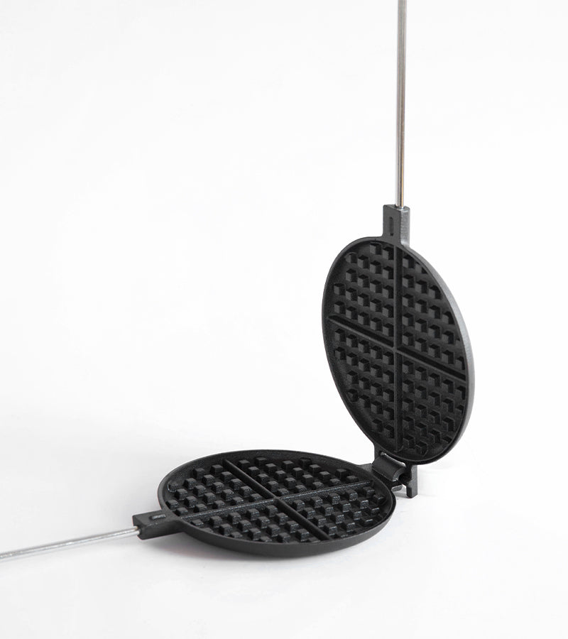 Una piastra per waffle barbecue