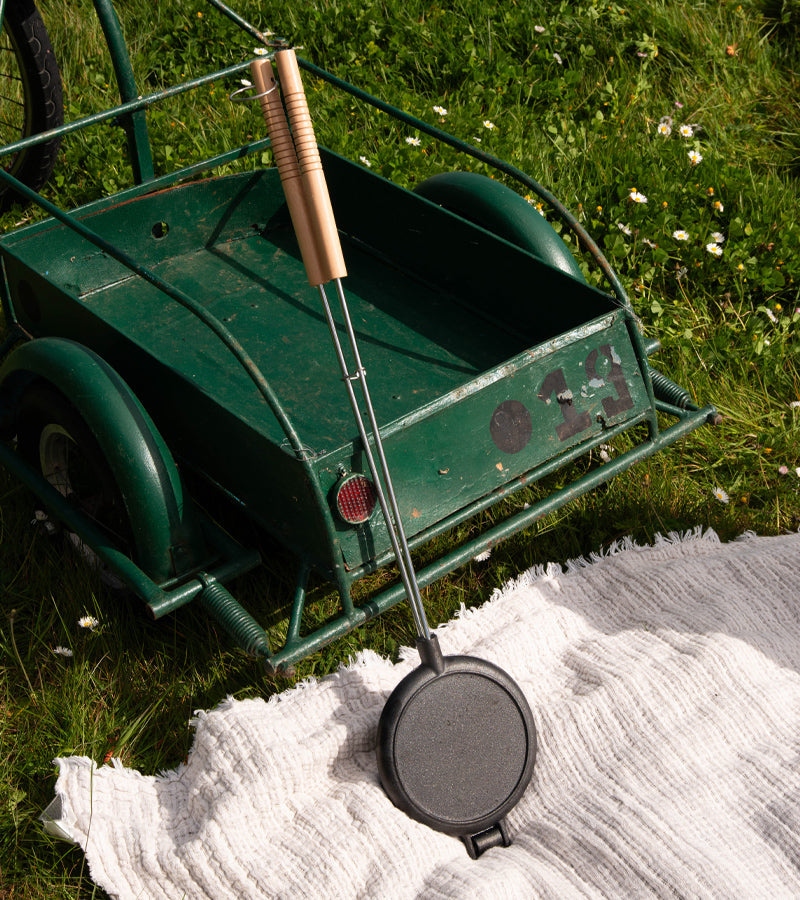 Una piastra per waffle barbecue