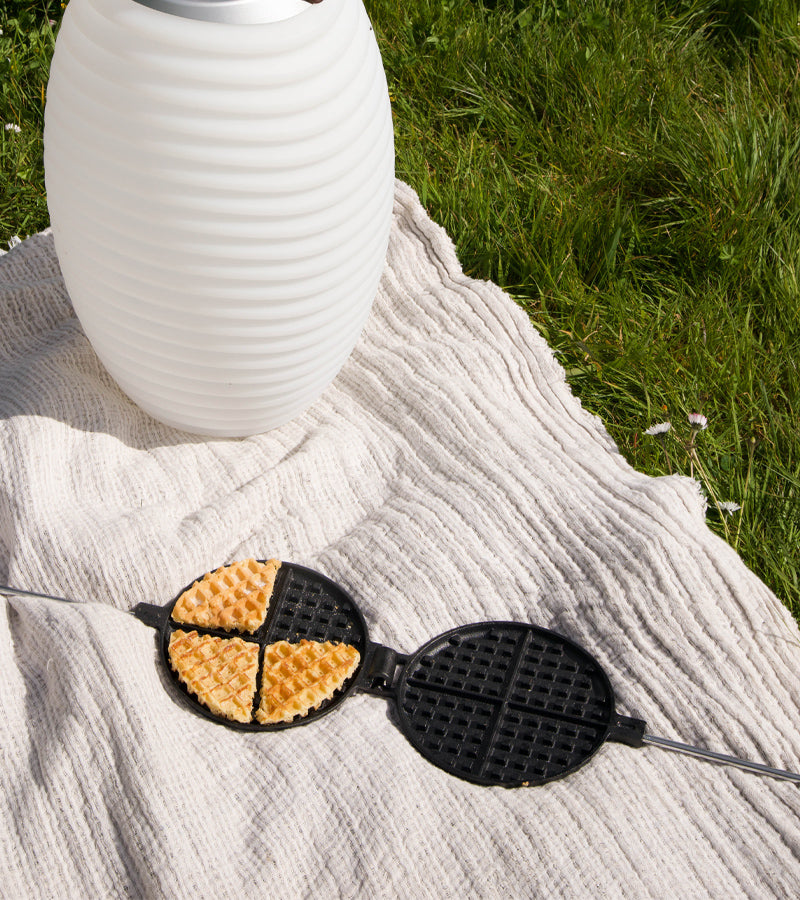 Una piastra per waffle barbecue