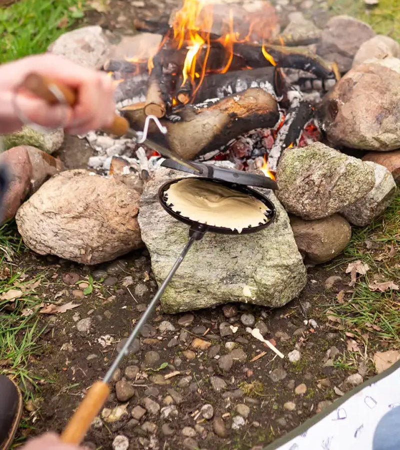 Una piastra per waffle barbecue