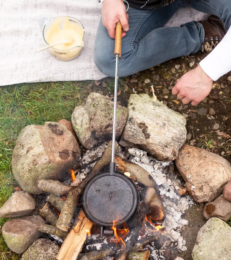 Una piastra per waffle barbecue