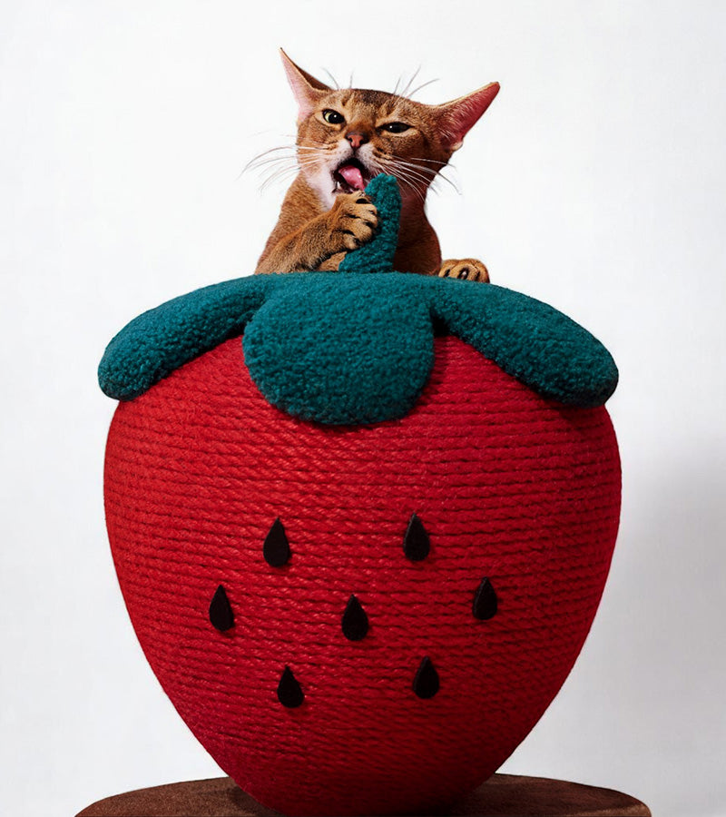 Griffoir fraise pour chats