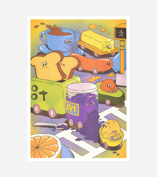Poster A3 If there's a traffic jam... - Kiblind Atelier
