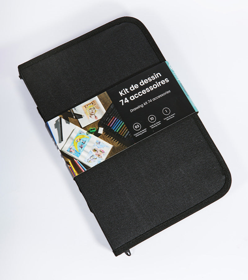 Kit de dessin - 74 accessoires