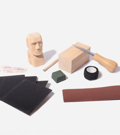 Kit per scultura Moai in legno