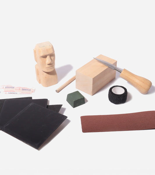 Kit per scultura Moai in legno