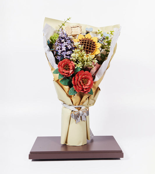 Kit fai da te - Bouquet di fiori in legno