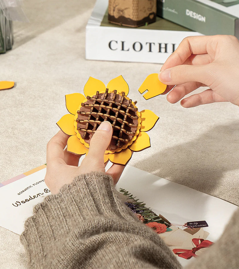 Kit fai da te - Bouquet di fiori in legno