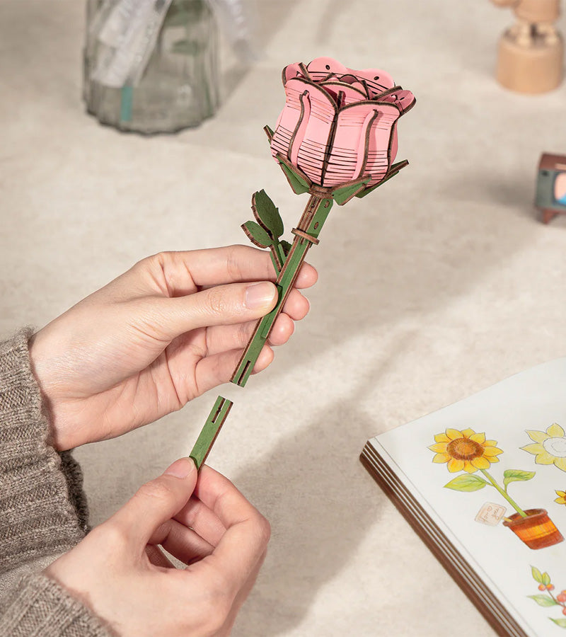Kit fai da te - Bouquet di fiori in legno