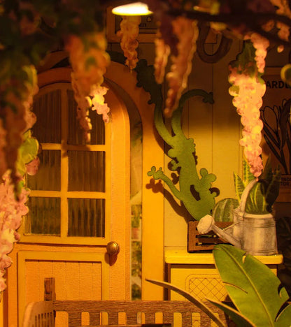 Kit DIY maison miniature en serre-livre - Garden House  Robotime