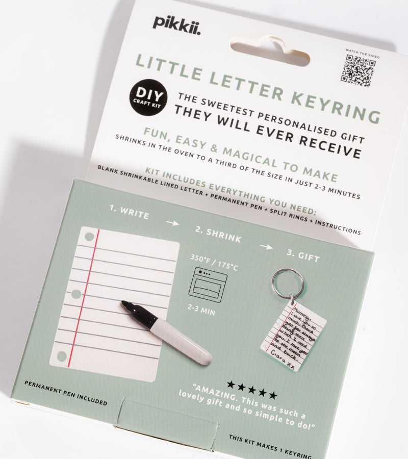 Kit portachiavi personalizzato con piccola lettera