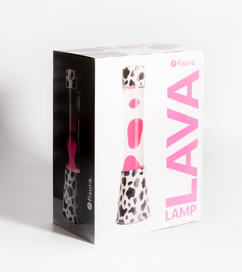 Lampe à lave aux motifs tâches de vache