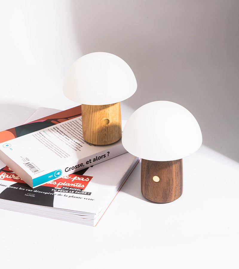 Lampe champignon Alice Frêne blanc  Gingko