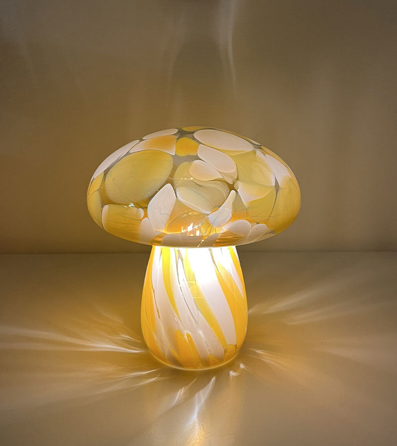 Lampe champignon chips en verre, sans fil