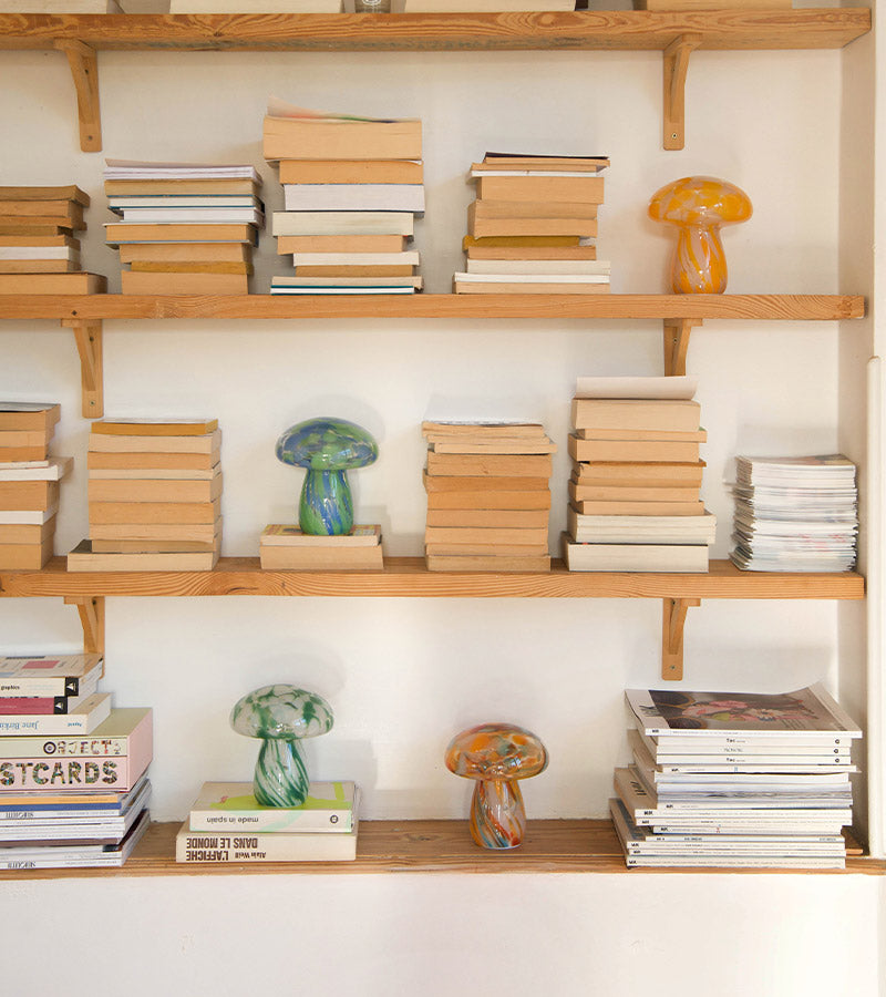 Lampe champignon chips en verre, sans fil