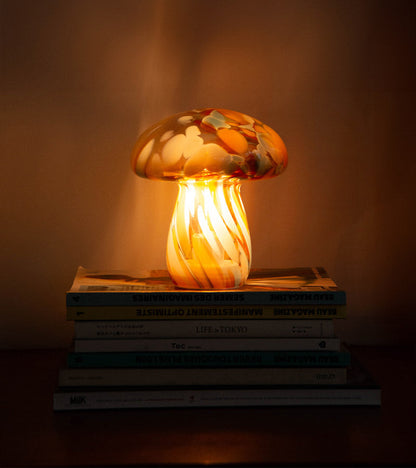 Lampe champignon chips en verre, sans fil