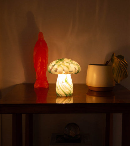 Lampe champignon chips en verre, sans fil