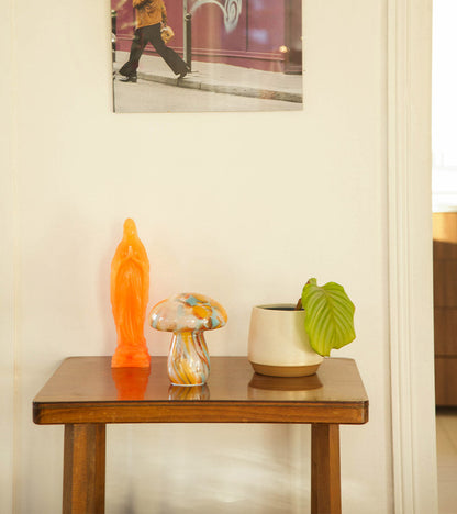 Lampe champignon chips en verre, sans fil