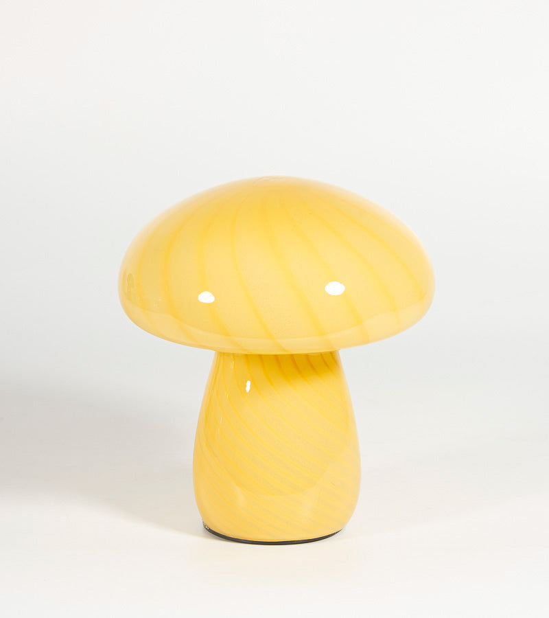 Lampe champignon sans fil jaune