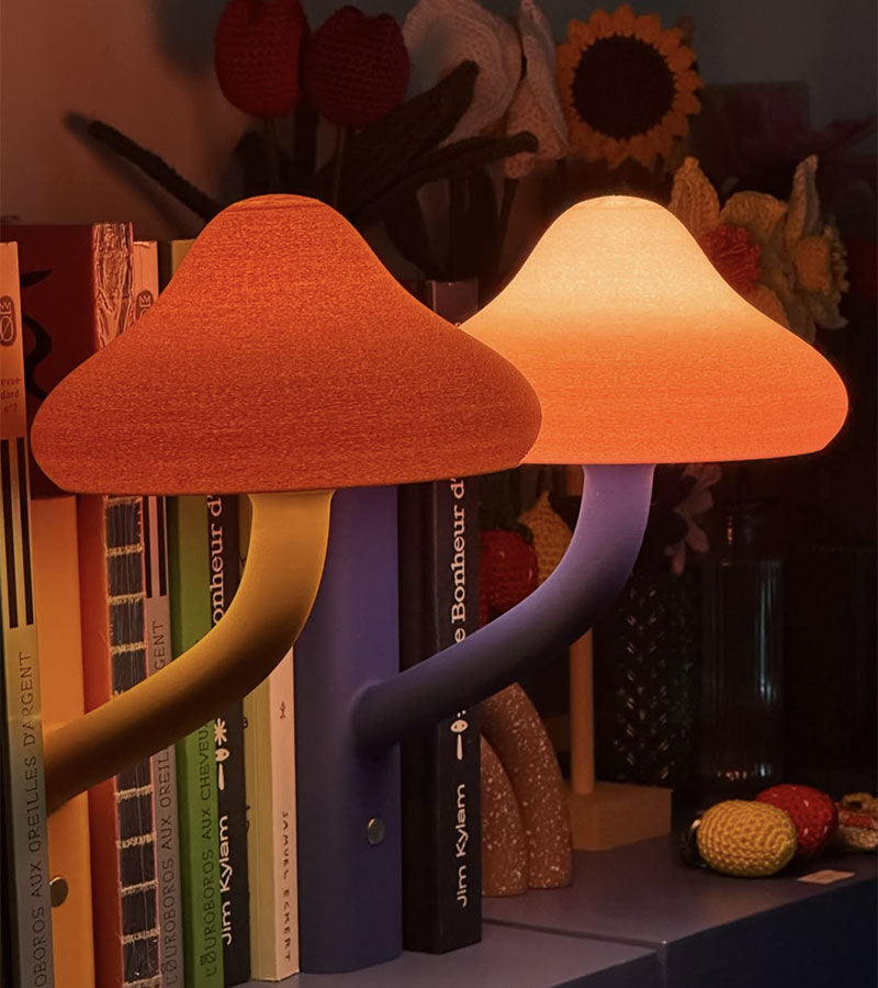 Lampe-livre champignon