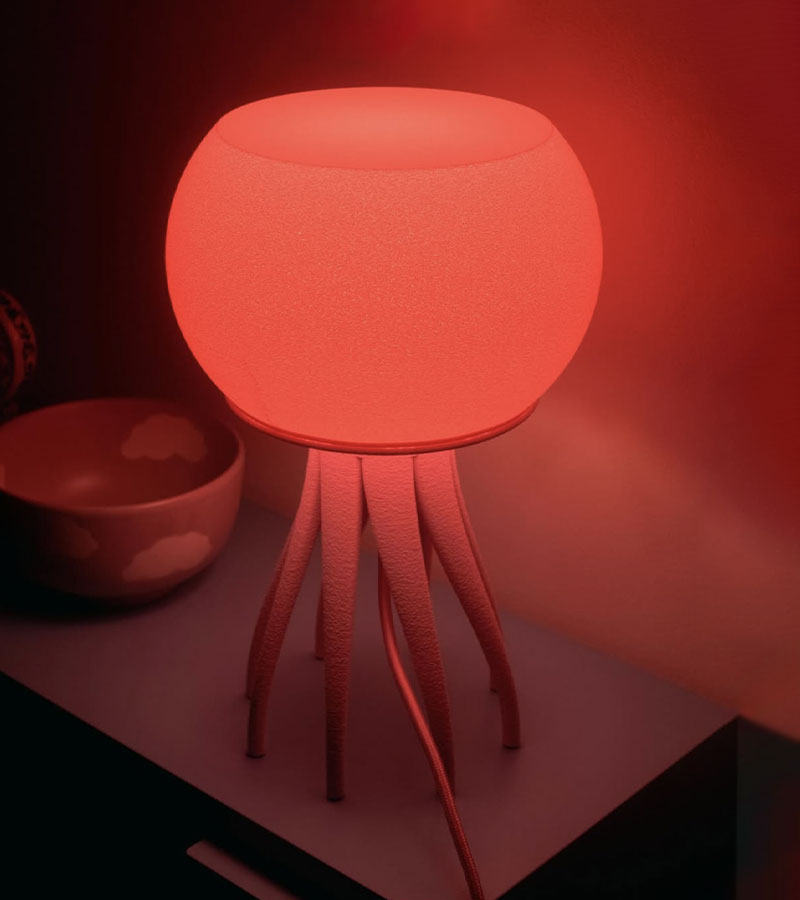 Lampada medusa rosa