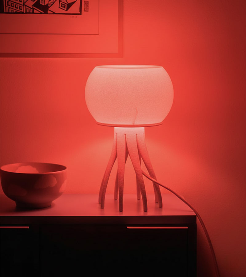 Lampada medusa rosa